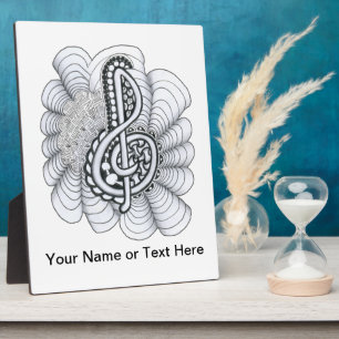 Musik liebt Treble Clef Design Fotoplatte
