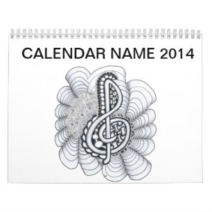 Musik liebt Treble Clef Design Kalender