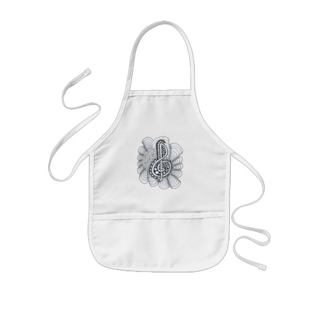 Musik liebt Treble Clef Design Kinderschürze (Vorne)