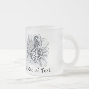 Musik liebt Treble Clef Design Mattglastasse