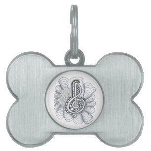 Musik liebt Treble Clef Design Tiermarke