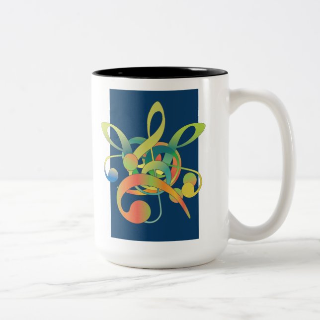 Musik Liebt zweifarbige Kaffee-Tasse Tasse (Rechts)