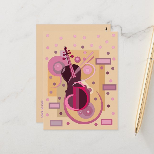 MUSIK LOVER GIFT POSTKARTE (Vorderseite/Rückseite Beispiel)