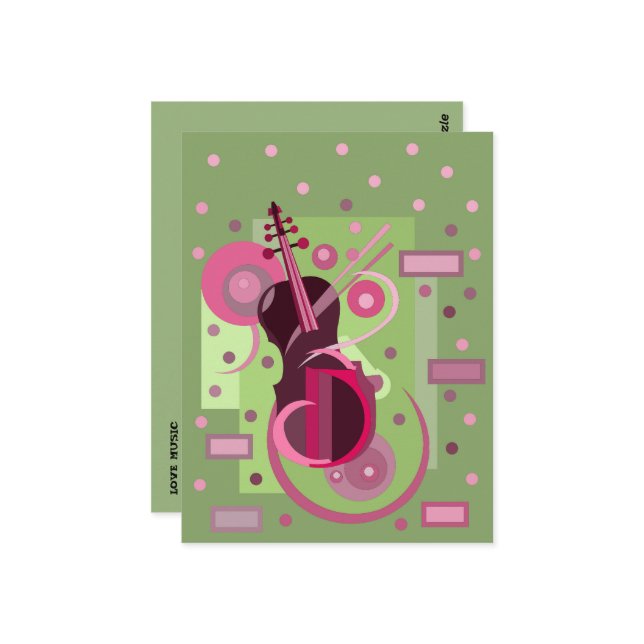 MUSIK LOVER GIFT POSTKARTE (Vorderseite/Rückseite Beispiel)