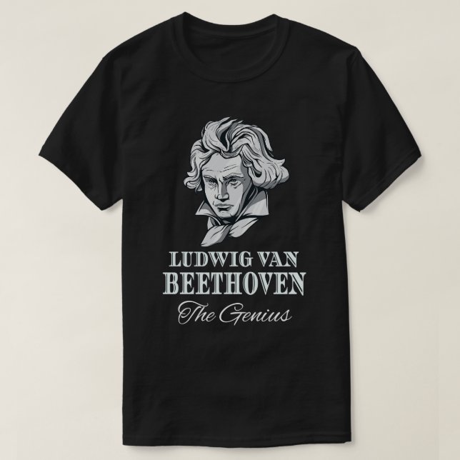 Musik Ludwig Van Beethoven Das Genie T-Shirt (Design vorne)