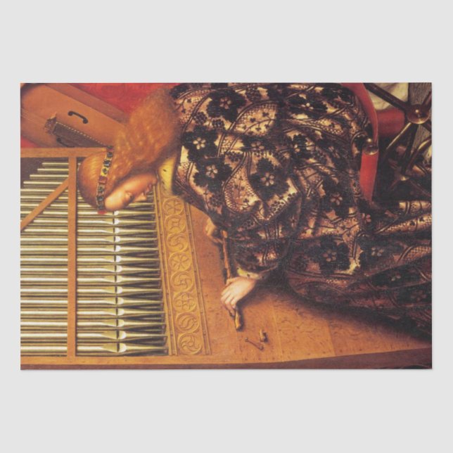 MUSIK MACHEN ANGEL / Orgelspieler Weihnachten Seidenpapier (Vorderseite)