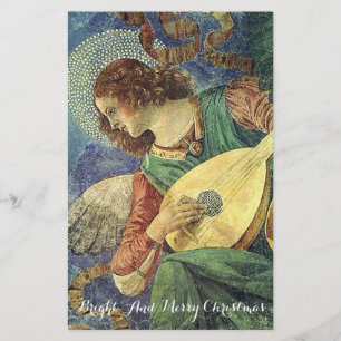 MUSIK MACHEN CHRISTMAS ANGEL Lute Player Briefpapier