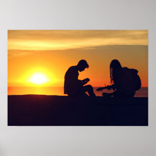 Musik machen / Sunset Poster