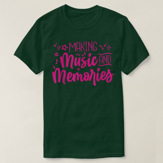 Musik machen und Erinnerungen in Band-Marching T-Shirt (Design vorne)