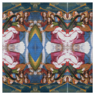 MUSIK MACHT CHRISTMAS ANGELS Pink Blue Stoff