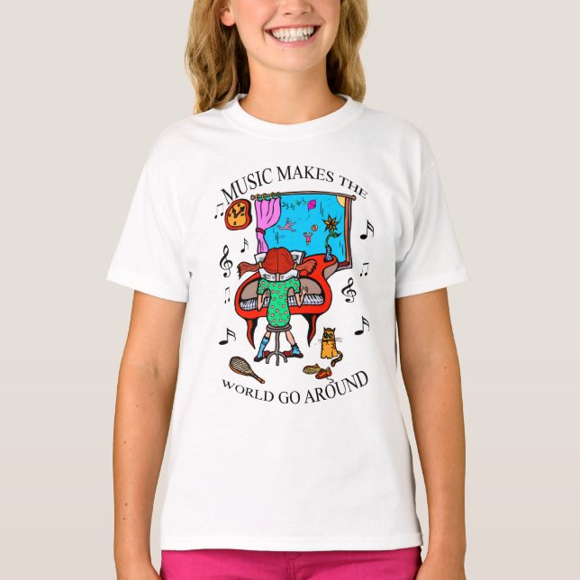 MUSIK MACHT DIE WELT UMGEHEND T-Shirt (Vorderseite)