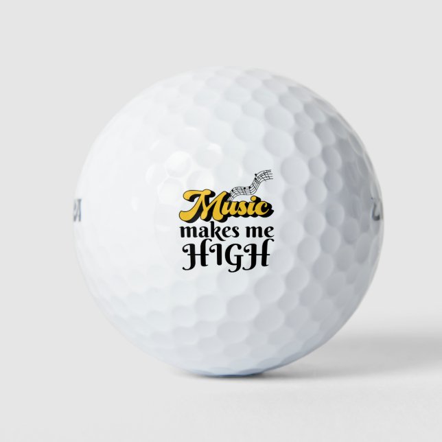 Musik macht mich hoch golfball (Vorderseite)