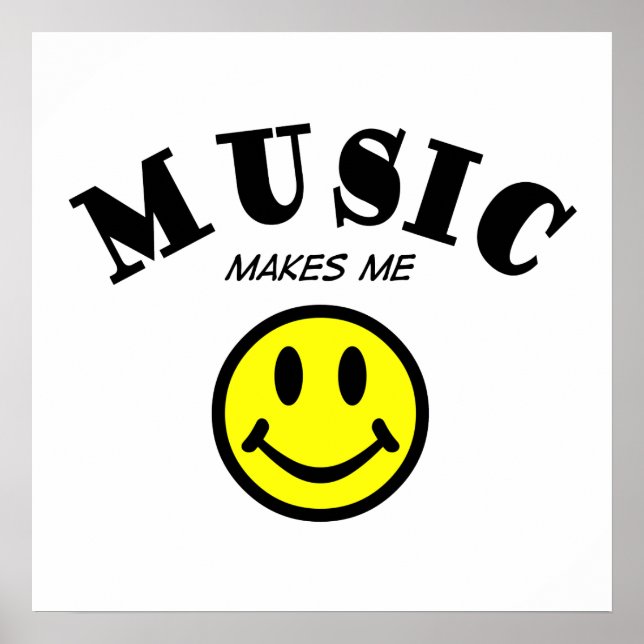 Musik macht mich lächeln poster (Vorne)