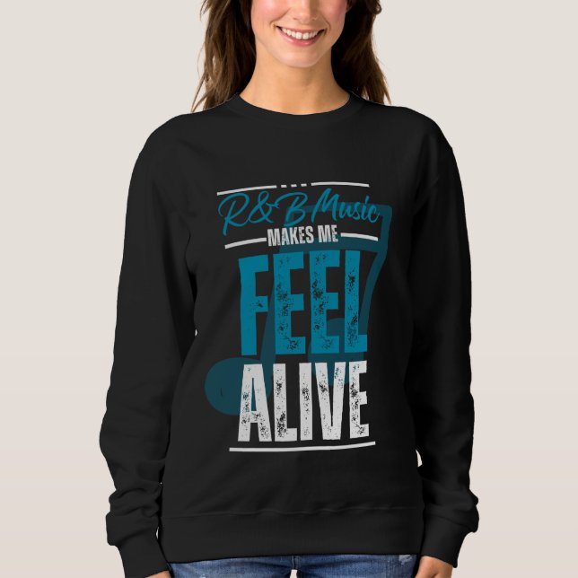 Musik macht mich lebendig - Funny Musican Sweatshirt (Vorderseite)