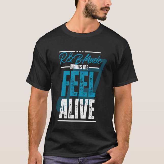 Musik macht mich lebendig - Funny Musican T-Shirt (Vorderseite)