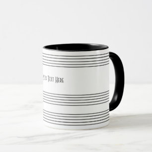 Musik-Manuskript-Notenlinien Musikalisch Schwarz W Tasse