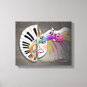 MUSIK-MASKE Galerie eingewickelte Leinwand
