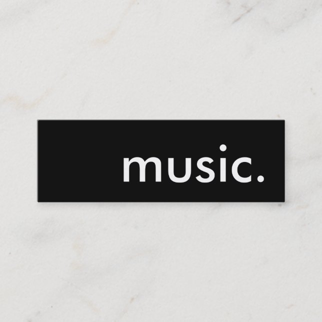 Musik. Mini Visitenkarte (Vorderseite)