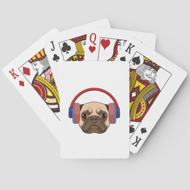 Musik mit Headphone spielen Spielkarten (Rückseite)