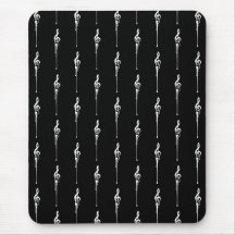 Musik Motif Melting Treble Clef Weiß und Schwarz