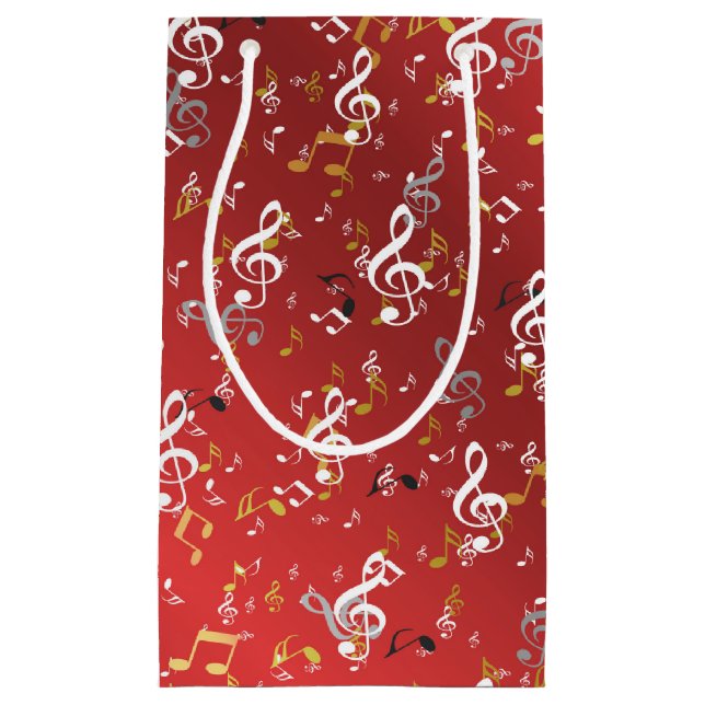 Musik, Musik, Noten, Weiß, Melodie, Klang, Ton, Kleine Geschenktüte (Vorderseite)