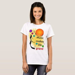 Musik-Musiker-bunter positiver großartiger T-Shirt