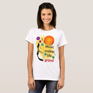 Musik-Musiker-bunter positiver großartiger T-Shirt