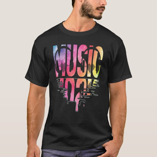 Musik, Musiker Wasserfarben, Kopfhörer T-Shirt (Vorderseite)