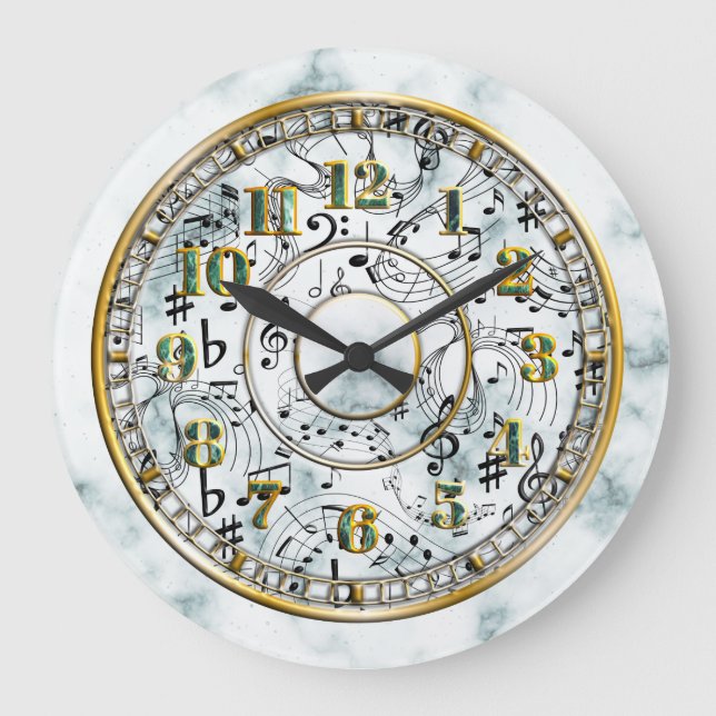 Musik, Musikhinweise Große Wanduhr (Vorderseite)