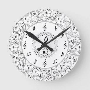 Musik, Musikhinweise Runde Wanduhr