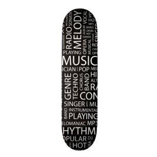 MUSIK-Muster-Wortwolke Skateboard