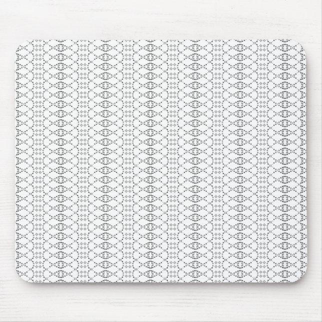 Musik Nordischer Strick Text ASCII Kunst Schwarz/W Mousepad (Vorne)