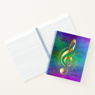 Musik-Notebook mit Treble Clef Design Notizbuch