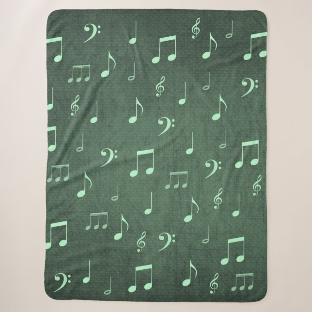 Musik, Noten, Muster, Gold, abstrakt, Gold, Sherpadecke (Vorderseite)