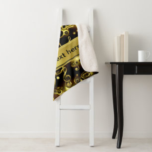 Musik, Noten, Noten, Gold, Banner, Vorlage, Sherpadecke