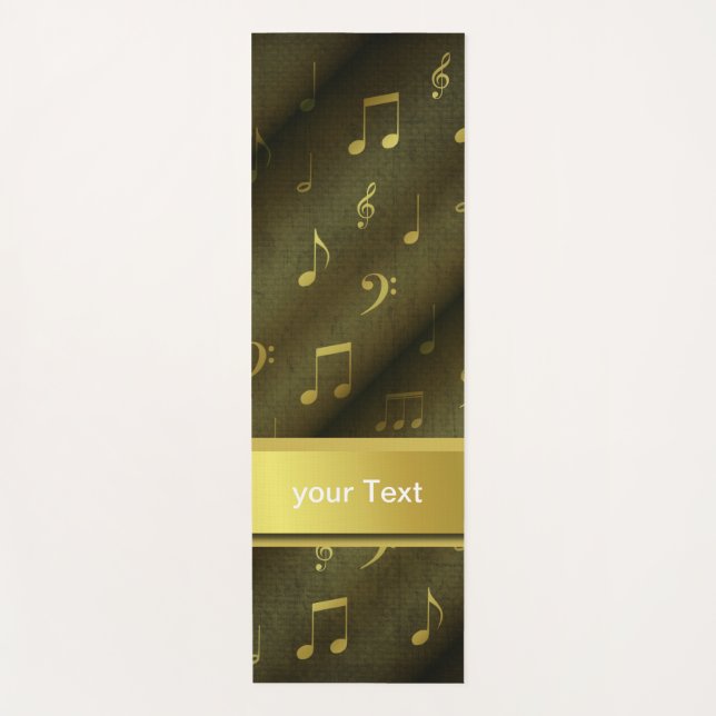 Musik, Noten, Noten, Gold, Banner, Vorlage, Yogamatte (Vorderseite)