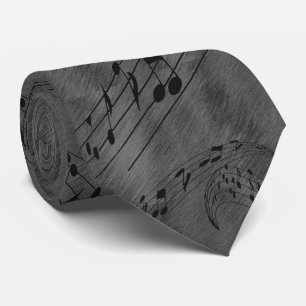 MUSIK NOTES-TIE-GRAY KRAWATTE