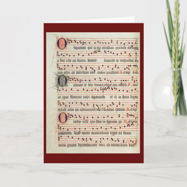 Musik O Sapientia Feiertagskarte (Vorderseite)