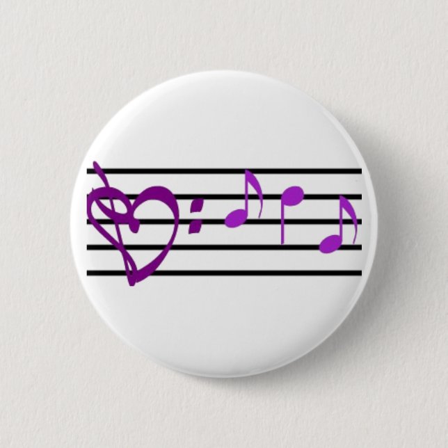 Musik-Personal-Herz-Knopf Button (Vorderseite)
