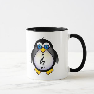 Musik-Pinguindreifacher Clef Tasse
