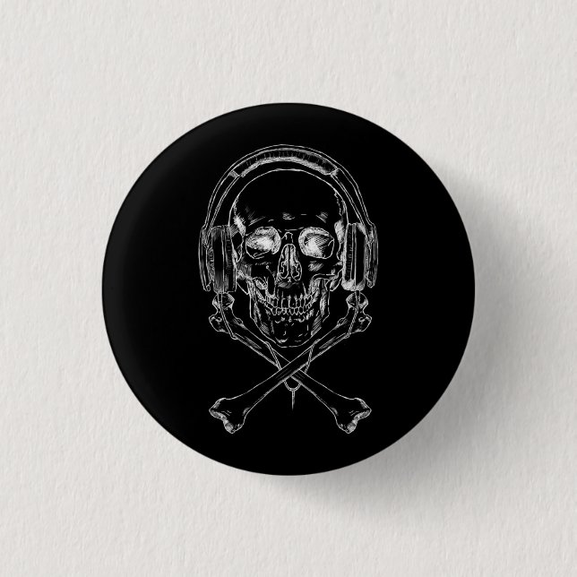 Musik-Pirat und stolzes - Röntgenstrahl Button (Vorderseite)