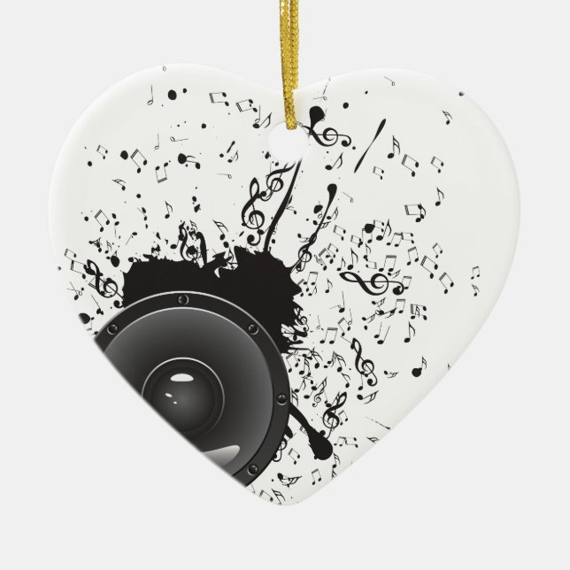 Musik-Plakat mit AudioLautsprecher 2 Keramikornament (Vorne)