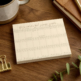 Musik Post-it Klebezettel