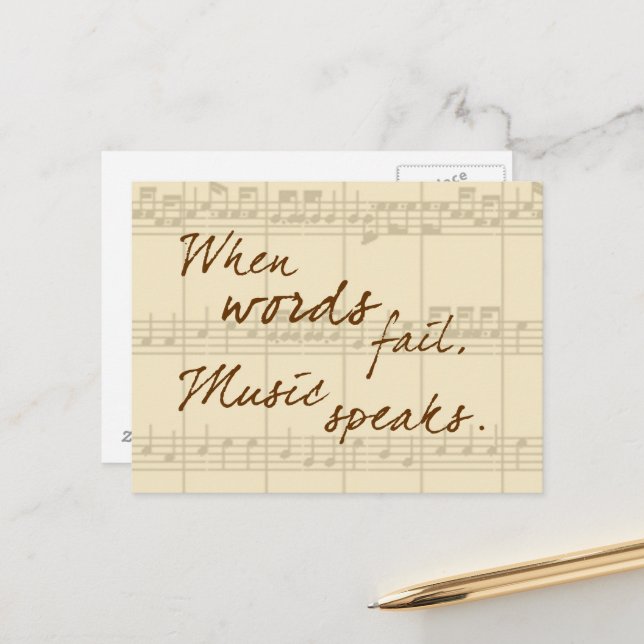 Musik Postkarte (Vorderseite/Rückseite Beispiel)