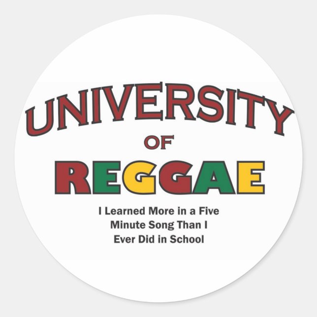 MUSIK-REGGAE RUNDER AUFKLEBER (Vorderseite)
