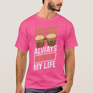 Musik Rettete immer mein musikalisches Schlagzeug T-Shirt