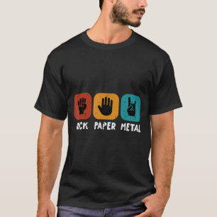 Musik Rocker Rock Papier Metall Retro Punk Männer T-Shirt