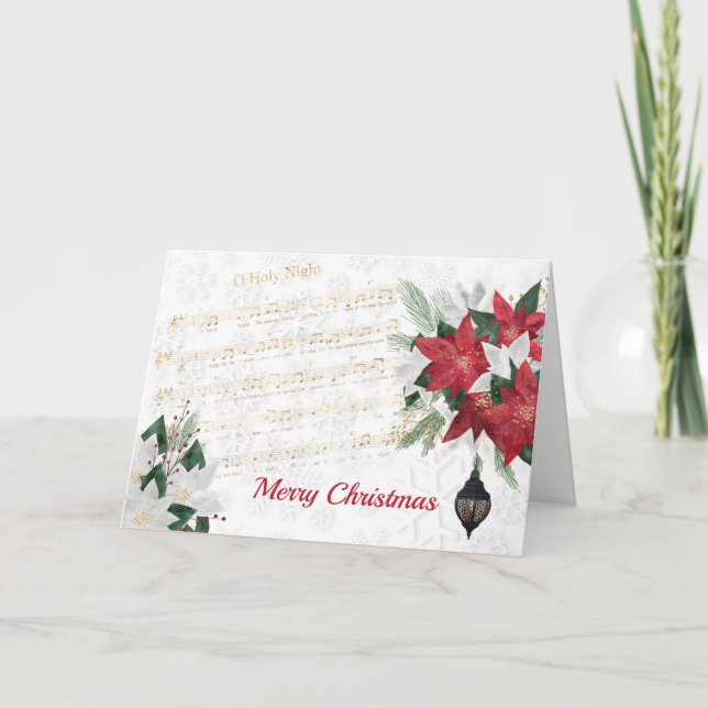Musik Rote Poinsettia Weihnachten (Vorderseite)