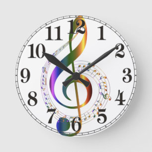Musik Runde Wanduhr