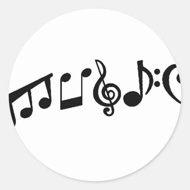 Musik Runder Aufkleber (Vorderseite)